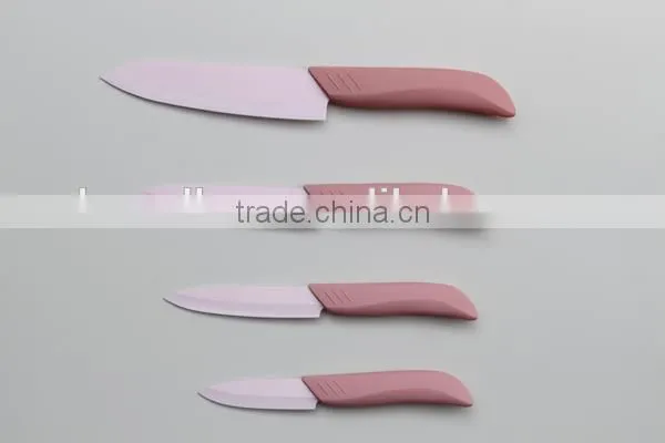 Professional 4 inch Paring Knife Ceramic material Pink color Blade and handle Kitchen Knife Vegetable knife