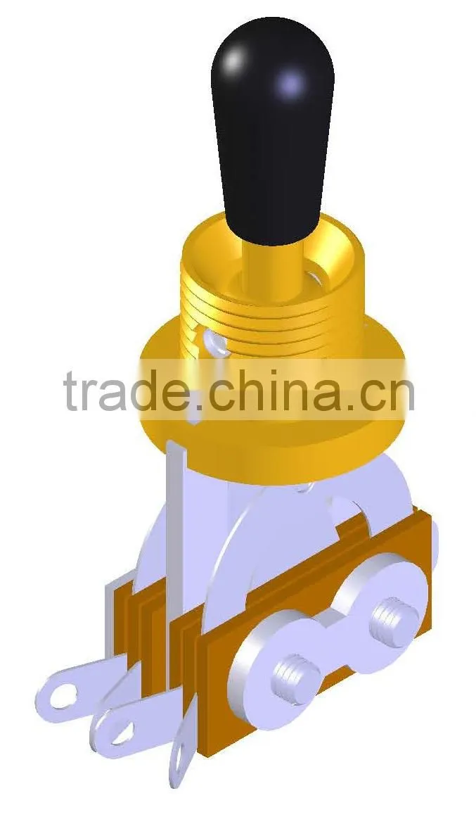 Electric guitar lever switch with 3ways or 5ways selector