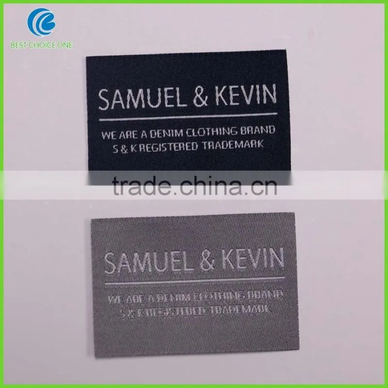 Factory Direct Woven Labels Sew on Type Main Label For Clothing Garment Wash Care Labels