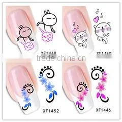 2016 wholesale water transfer french nail sticker nail art stickers water transfer art 3d nail sticker