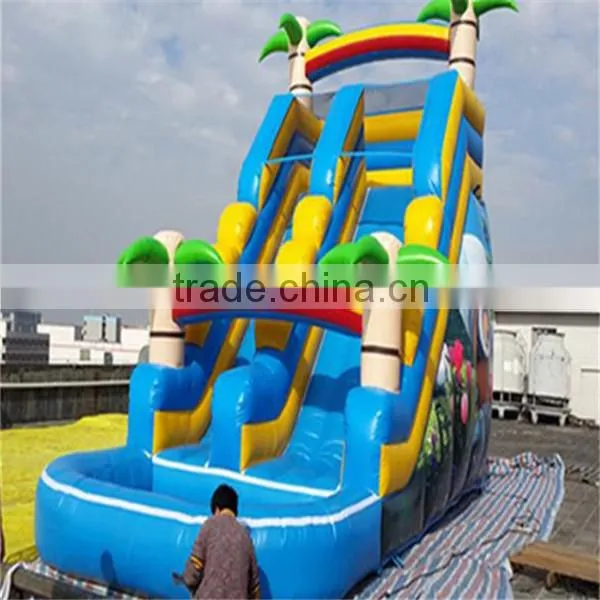cheap price inflatable water slide with pool,2 in 1 inflatable water slide for sale