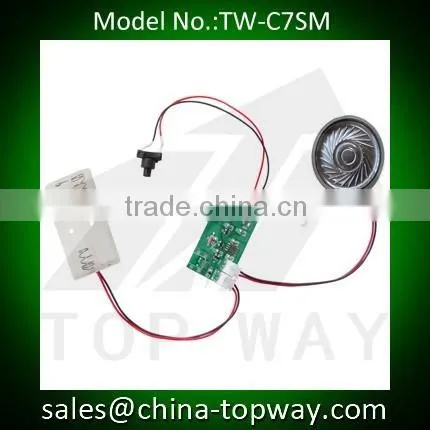 Activated by motion sensor recordable sound chips with DC fan