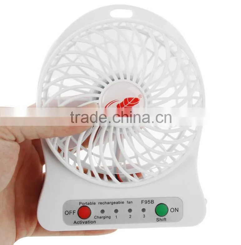NEW Outdoor Protable Mini Cooling USB Desk Fan Super Mute Cooler Desktop PC Blue