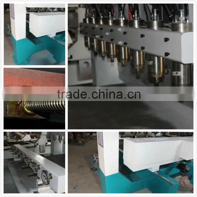4 axis 3d cnc router engraving machine with 8 heads and 8 rotary cnc router