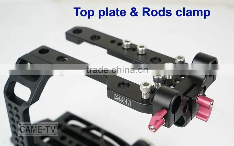 CAME-TV Cage for S ony FS7 Camera HT-FS7-2 15mm Rod Quick Release Plate