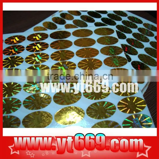 Two dimension anti-counterfeit colored sticker paper