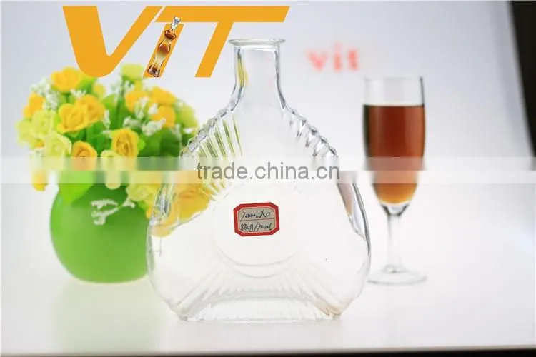 High quality champagne glass bottle sell better glass bottle wide body glass bottle