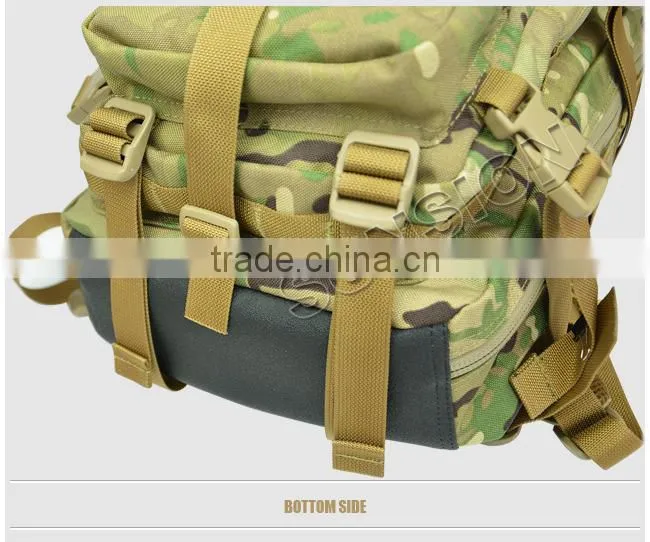 1000D waterproof fabric Military Tactical Backpack stitched with nylon