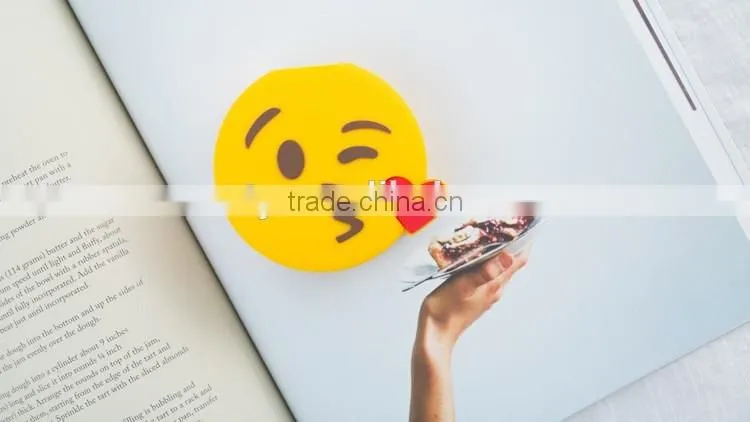 Emoji funny power bank,tears,kiss,poop,angry 2600mah Emoji power bank