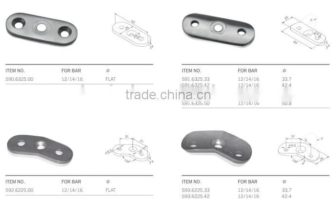 stainless steel handrails for outdoor steps saddle support,saddle