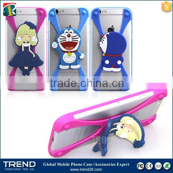 best selling christmas gifts 2016 stand 3d universal silicone bumper case fit for 1~7 inches