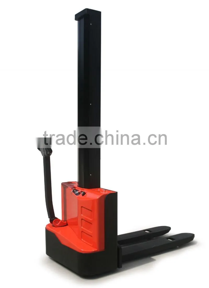 1Ton Single Column Electric Straddle Stacker with smallest working space