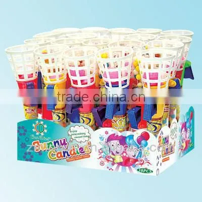 Flying ball, basket ball,kids toy with sweet candy