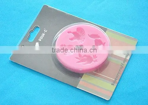 3D silicone cake decorating molds,farm birds fondant and gum paste molds,embossing molds