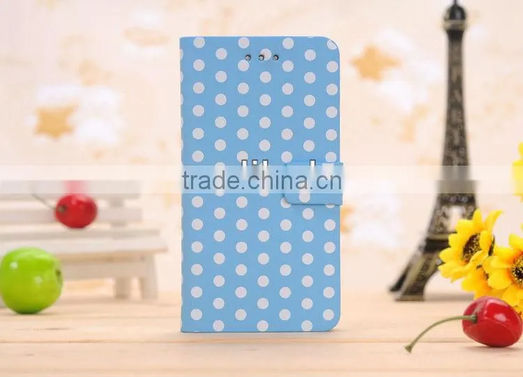 Polka Dot Magnetic Flip PU Leather Case - Compatible for Blackberry Z10