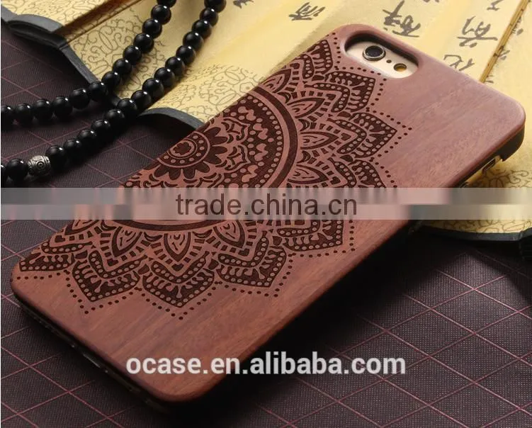 2016 Custom engrave with bumper wooden case for iphone 5 5s.