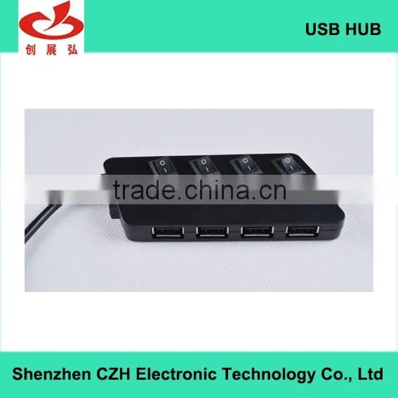 TOP selling products! 4-Port usb 2.0 hub with Individual on/off Power Switches and LED indicators