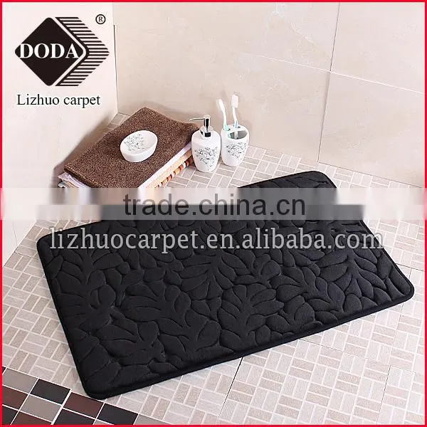 anti slip pvc backing memory foam soft foam material bathroom carpet 3 set