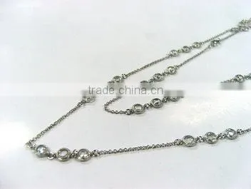 bridal necklace,wedding necklace,cubic zircon jewelry,brass