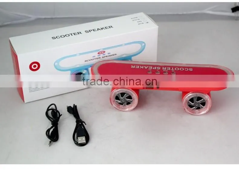 Colorful LED light bluetooth speaker with TF USB player FM radio mini portable scooter bluetooth speaker