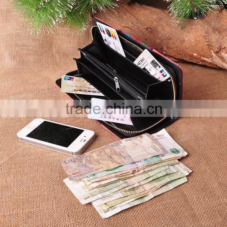 Wholesale cheap wallet ethnic leather woman wallet high quality