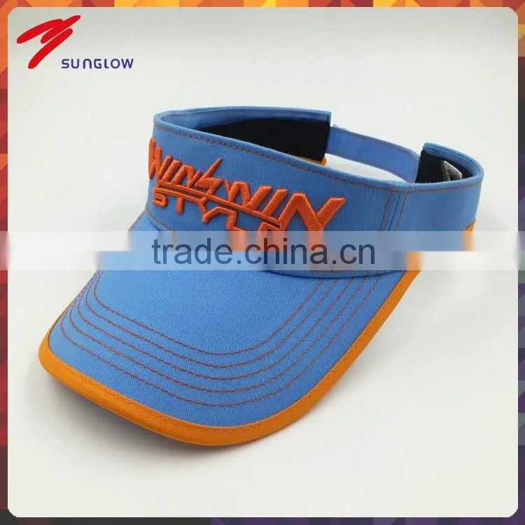 Wholesale 3D embroidery sunvisor sun shade cap hat outdoor golf sports unisex