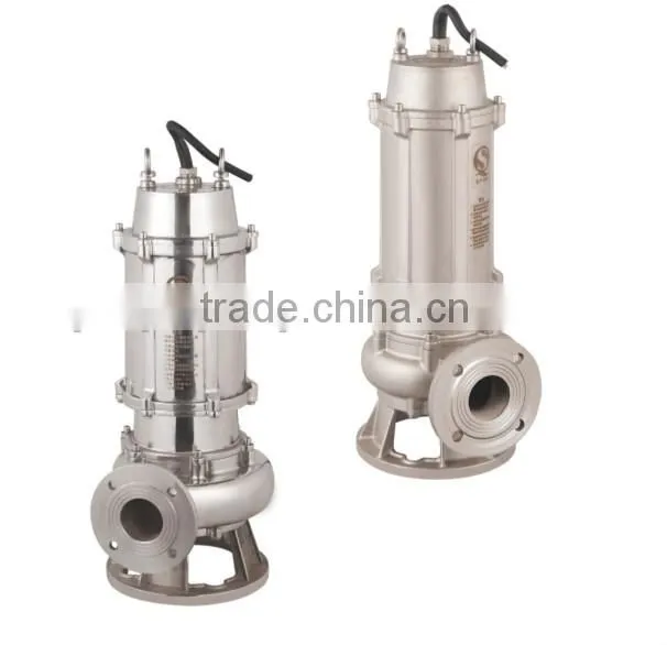 quality guarantee WQP stainless steel 304sewage submersible pump