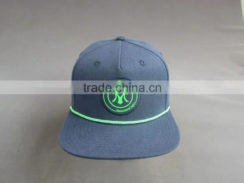 Customer 5- panel snapback hat with special front string