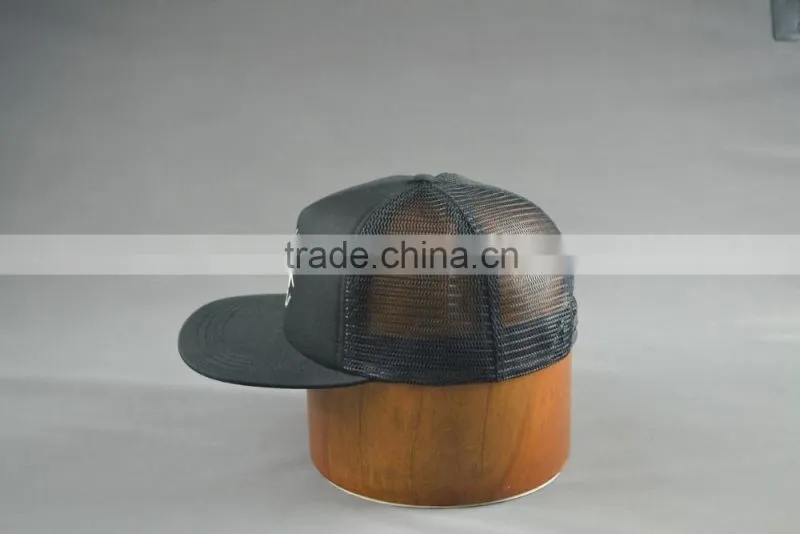 Black trucker cap and snapback trucker cap