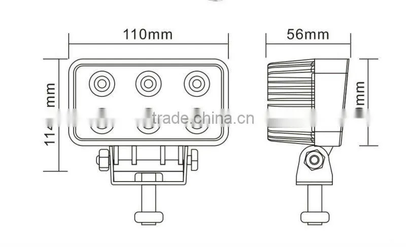 4.5" 18W auto led working light,6 led driving light for offroad,atv,4x4