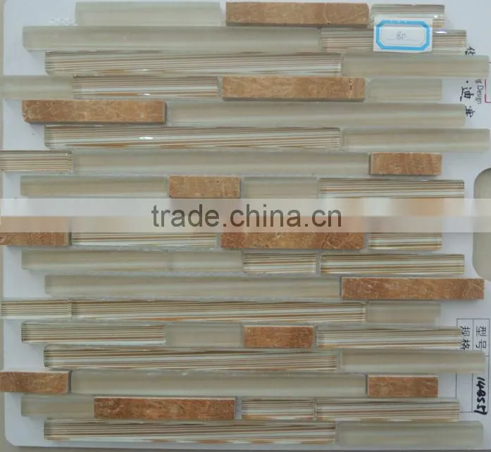 microcrystal glass mix stone mosaic tile 14BS45