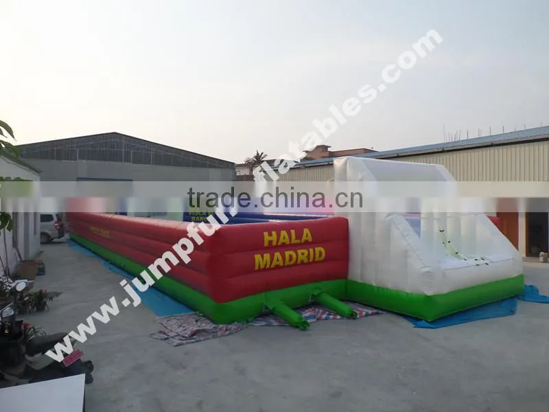 Inflatable Floor Human Football Playground,Giant Inflatable Football Pitch,23L*11W meter Soap Football Field