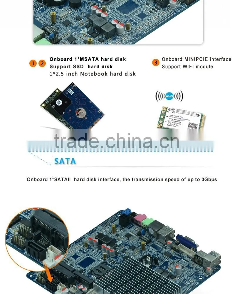 9*USB thin client mini motherboard without COM port support win7/8/10 linux system