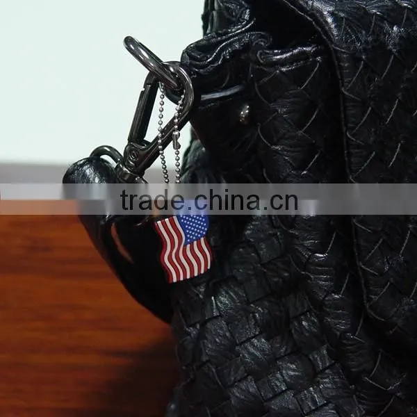 The American flag shaped 2d cheap custom soft pvc keychain