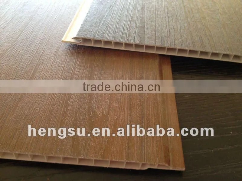 Super natural laminated wood PVC ceiling panel Cherry/black walnut/plum/red oak/apple wood