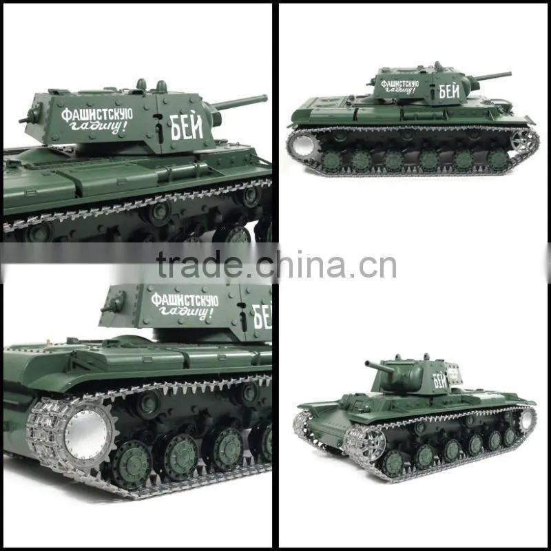 Airsoft Russian KV-1s Ehkranami Smoke and Sound Metal Pro Upgraded 1:16 Electric RTR RC Tank (Metal Gear and Track Upgraded)