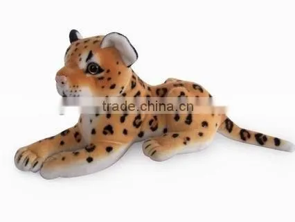 factory wholesale realistic plush toys sitting snow leopard stuffed plush jungle animal toy super soft plush brown leopard