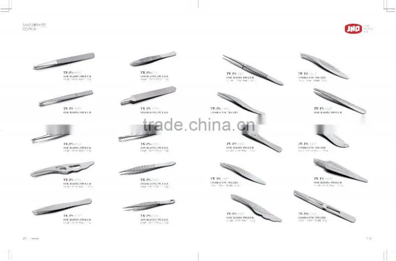 Professional sand blasting surface SS tweezers