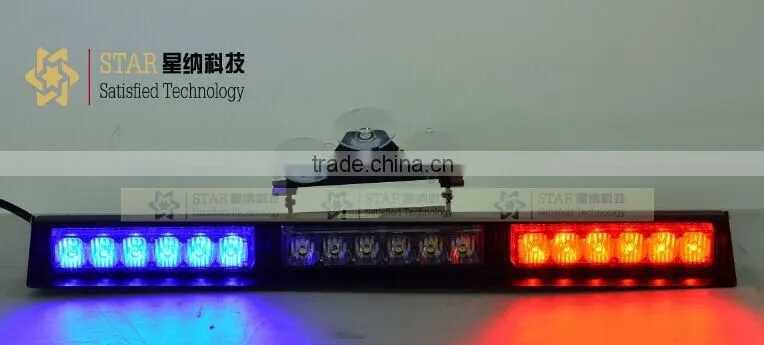 12V Red blue led strobe light bar,dash interior warning flashing light