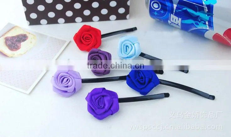 2014 Yiwu Aimee wholesale make silk flowers hair clips(AM-JJ-05)