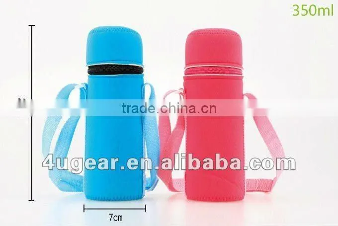 Promotional fashion sports neoprene water bottle cooler with handle