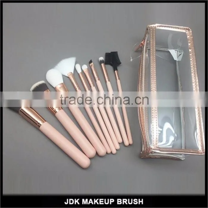 9 Pieces Makeup Brush Pink Makeup Brush Set High Quality Cosmetic Brush Set