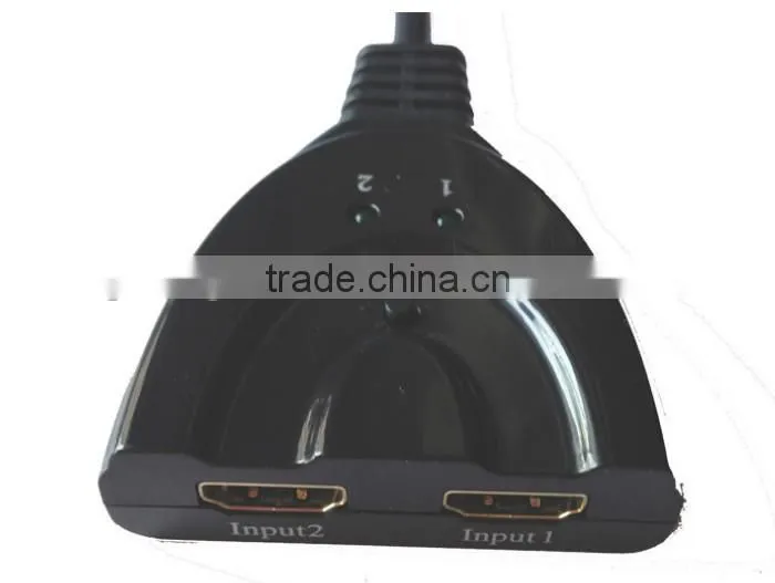2 Port HDMI Switch / Switcher / Selector / Splitter With Accessory Wire Winder
