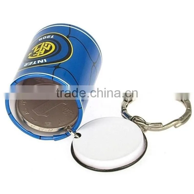 promotional wholesale round kids candy mint coin metal tin key chain