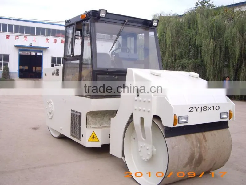 2YJ8X10 and 2YJ6X8 double drum hydraulic articulated steering road roller