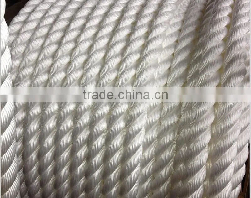 3 strand polypropylene cordage with excellent elongation