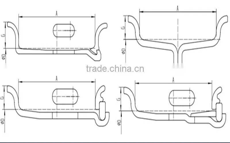 3.00-8 jiujiu 3 pcs forklift steel wheels