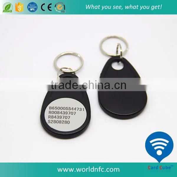 13.56MHz Compatible with S50 1K China Chip RFID Keyfob with metal chain