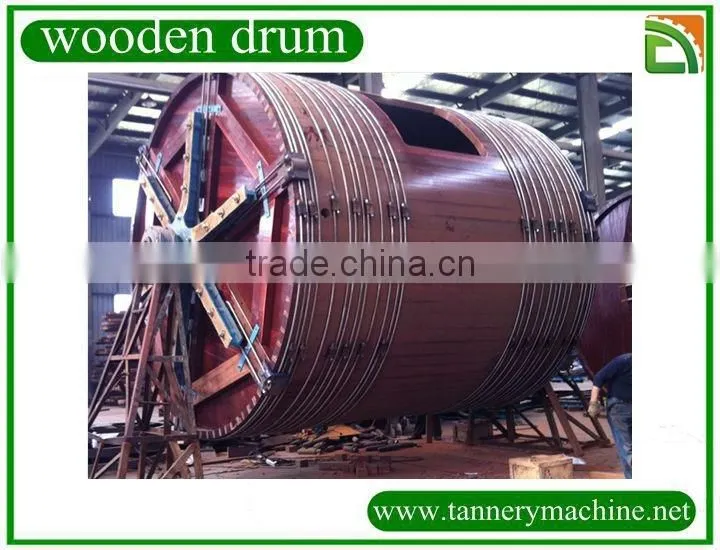 export tannery leather dyeing wooden drum