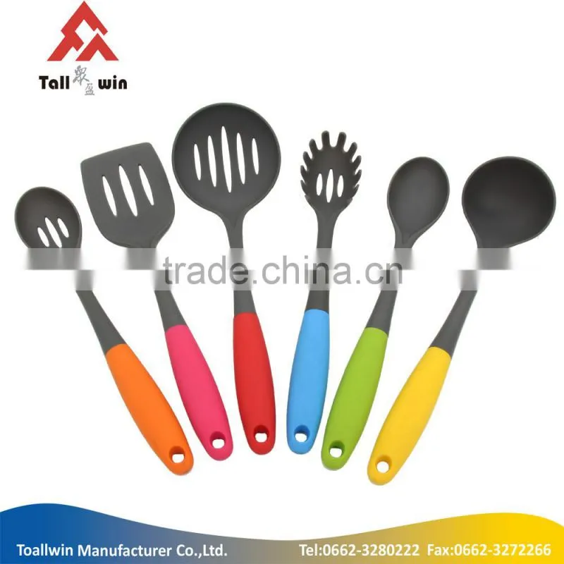 Stainless Steel 6pcs Silicone Kitchen Utensil Silicon Cooking Tool Se